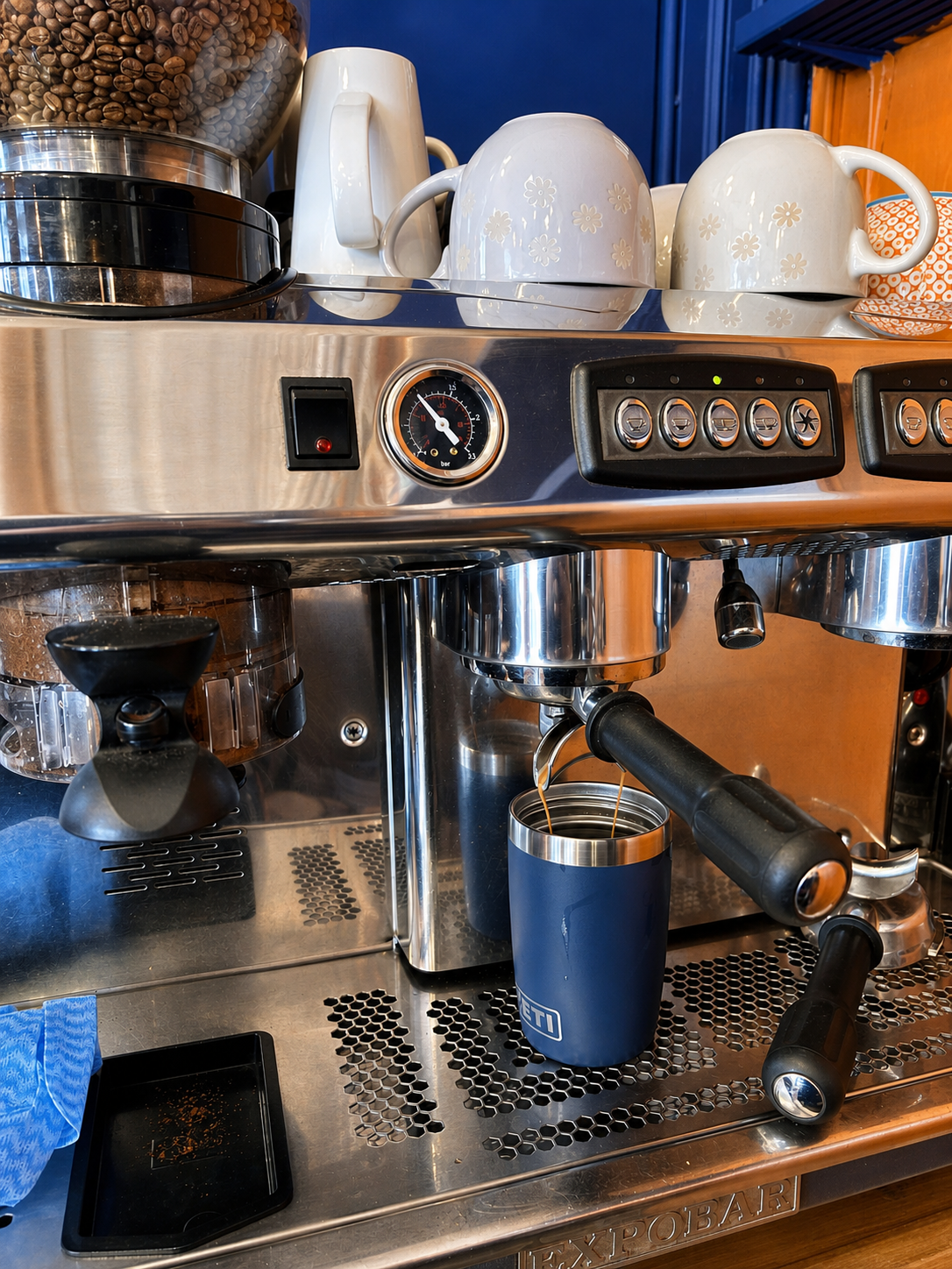 Coffee being prepared at The Copper Kettle