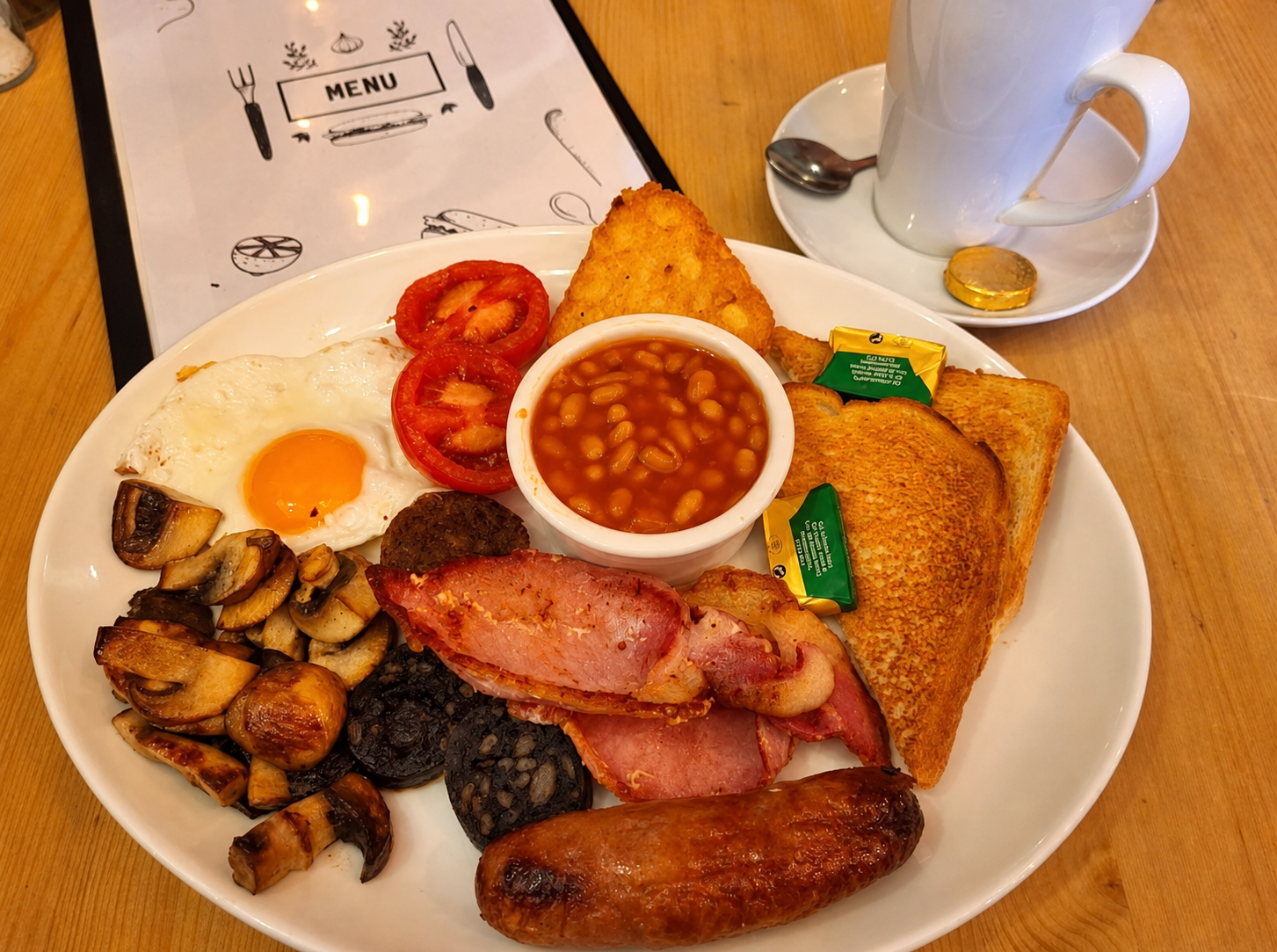 A full breakfast plate